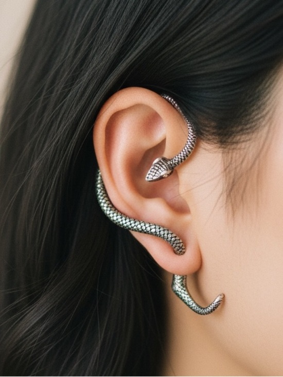 Urban Outfitters Jewelry - Greek Goddess Wrap-Around Silver Snake Earring